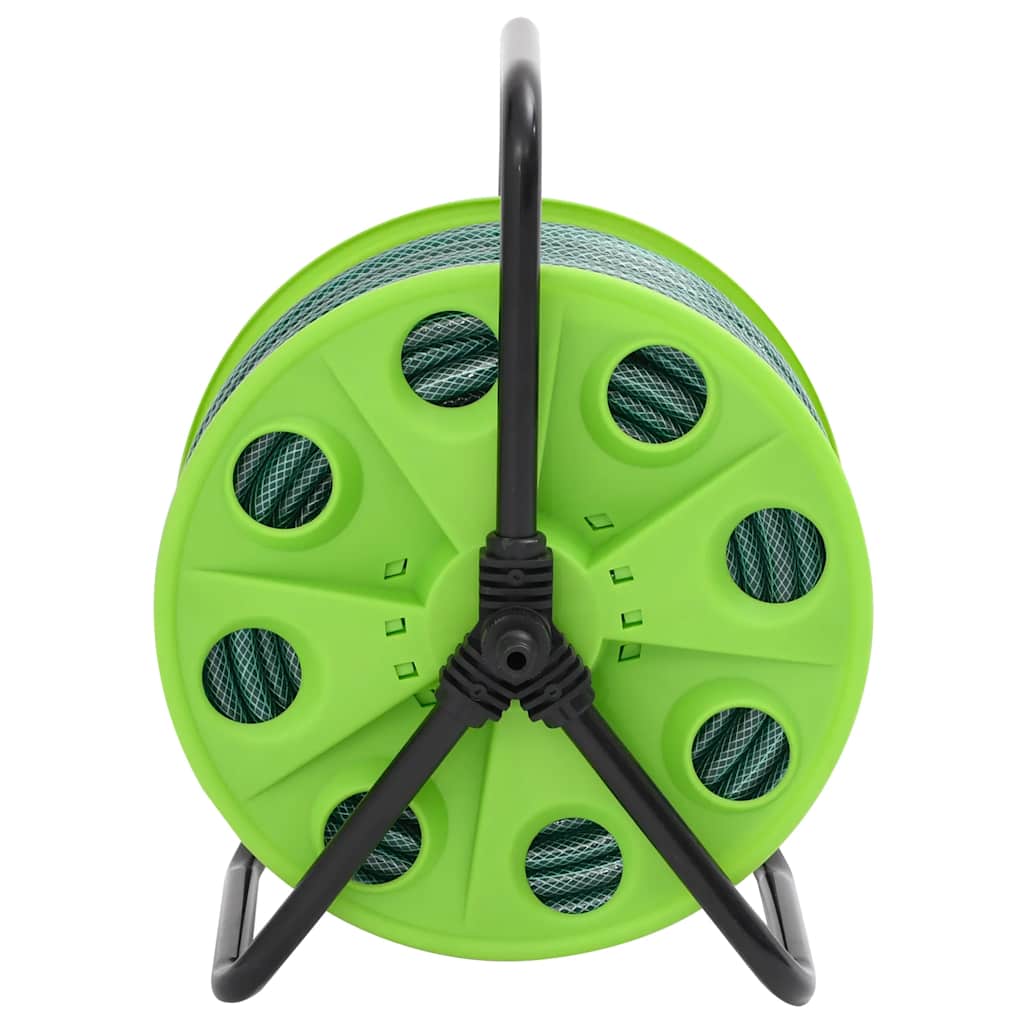 Vidaxl slanghaspel met slangkoppelset 0,5 20 m vrijstaand pvc groen