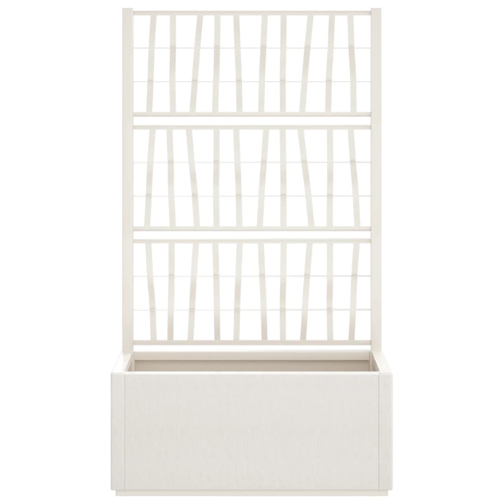 Caja de planificación Vidaxl con SLAT 80X36X140 CM Polypropene White