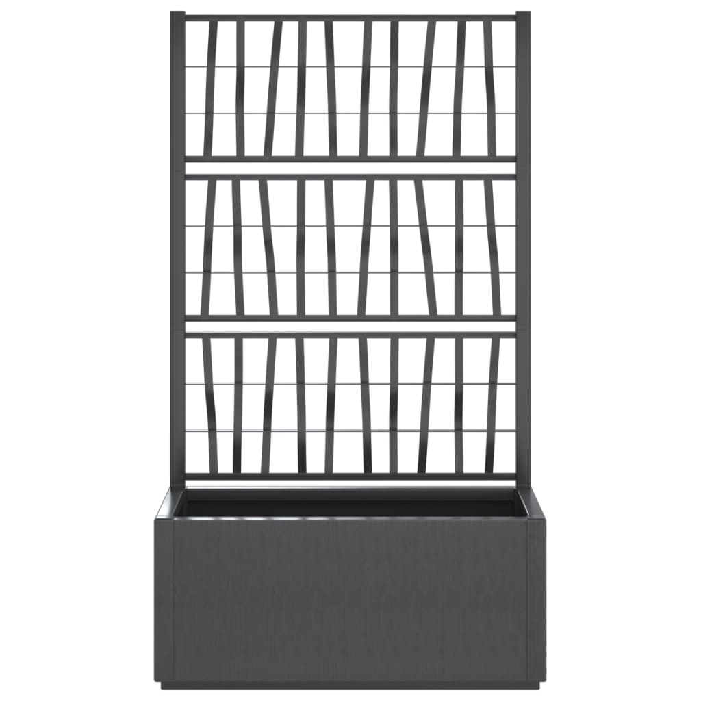 Plannet Vidaxl con SLAT 80x36x140 cm Polypropene Dark Grey