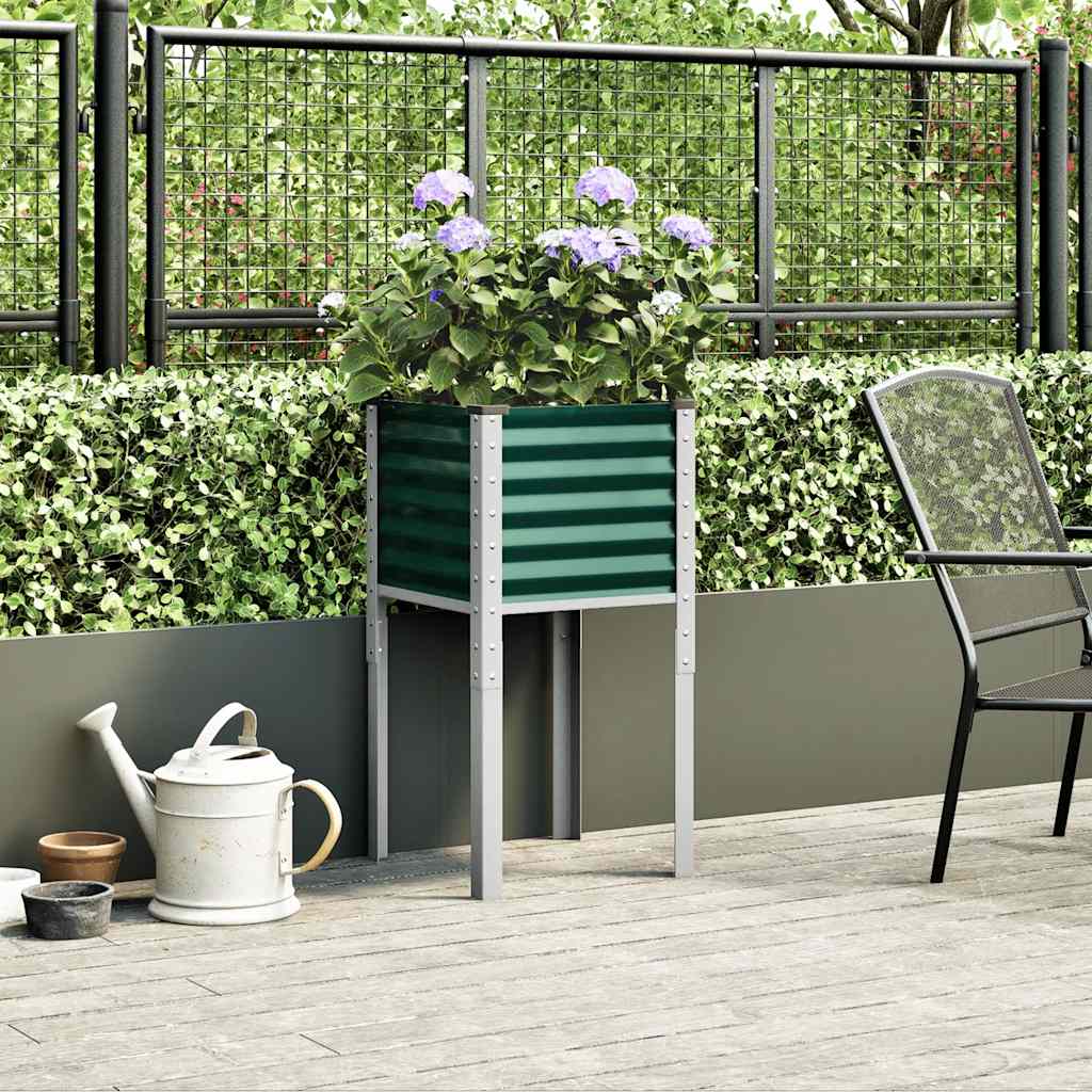 Vidaxl Planning Box 45x45x88 cm de acero verde