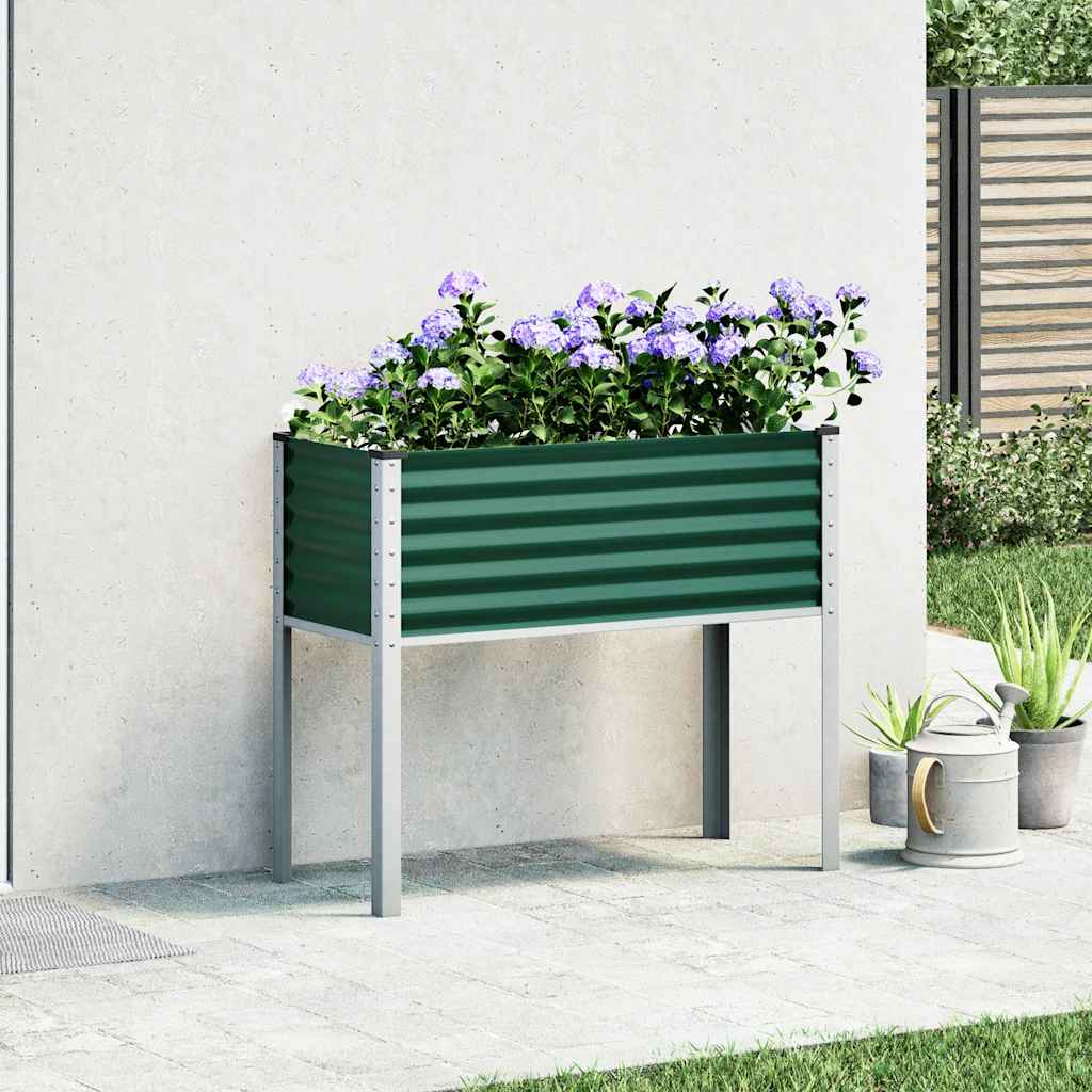 Vidaxl Planning Box 100x41x90 cm de acero verde