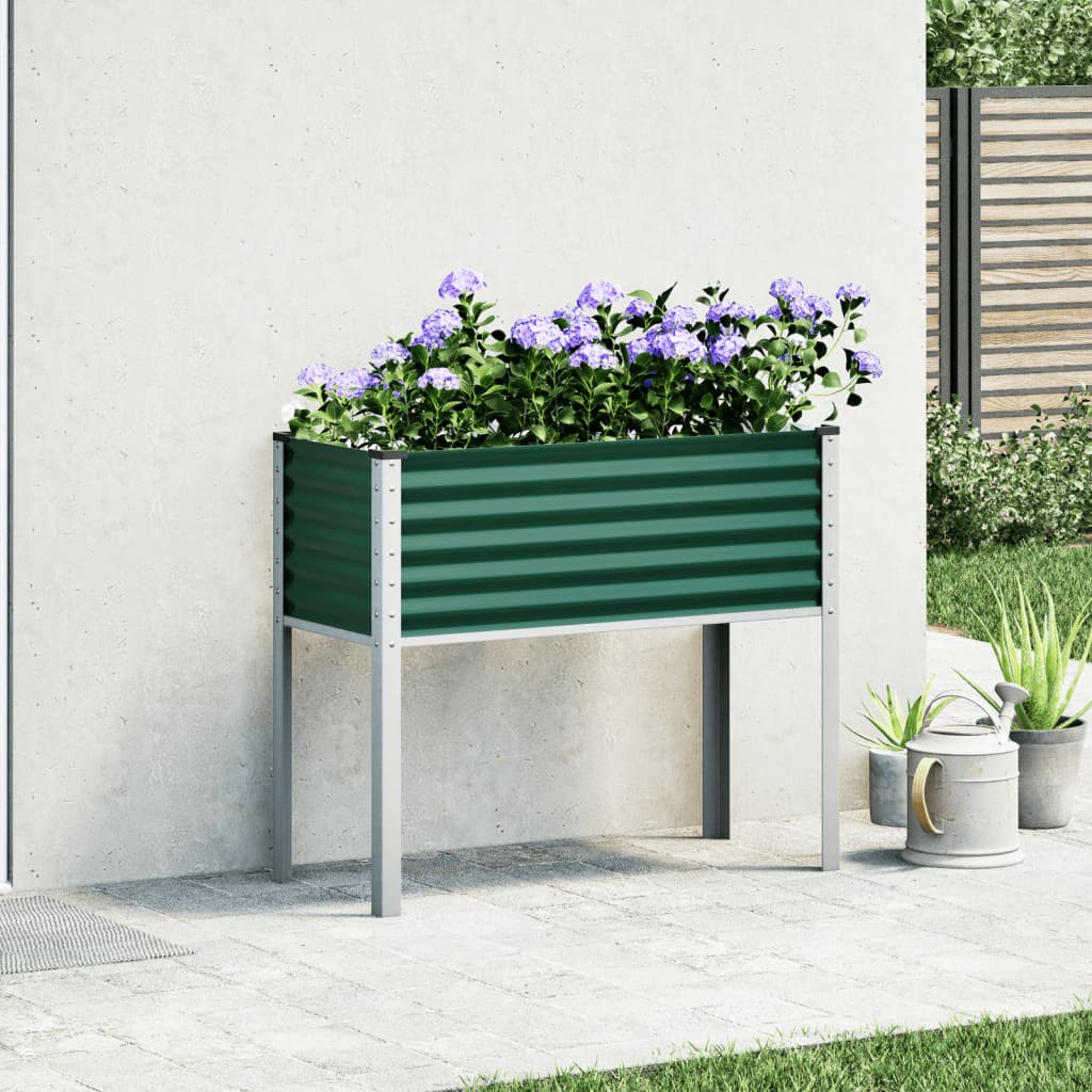 Vidaxl Planning Box 100x41x90 cm de acero verde