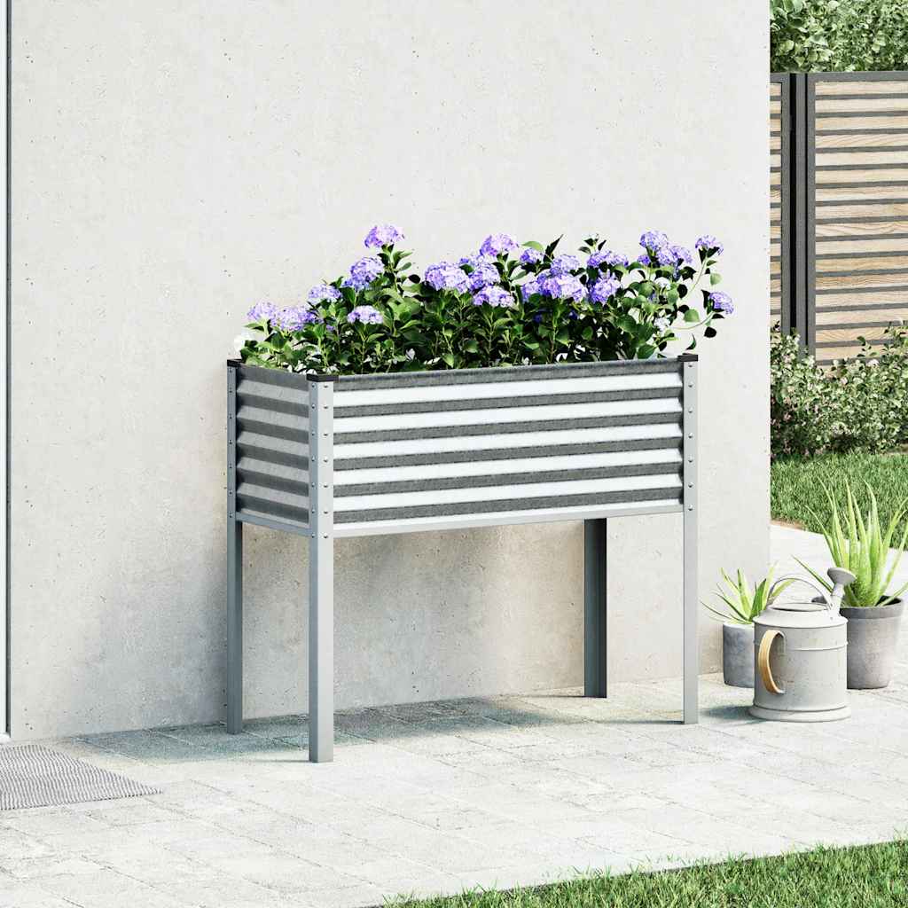 Vidaxl Plant Bench 100x41x90 cm de acero galvanizado