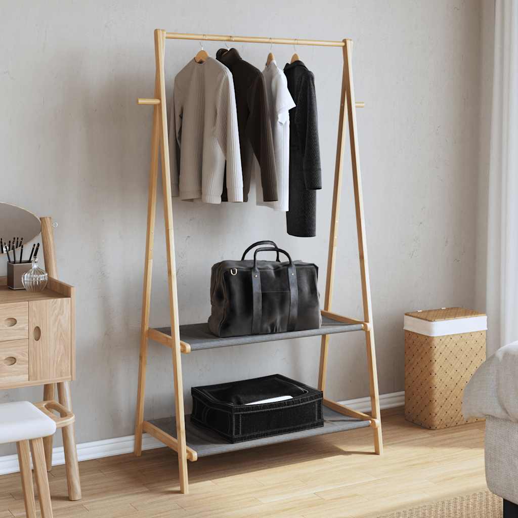 Estante de ropa Vidaxl con estantes 96x45.5x150.5 cm de bambú