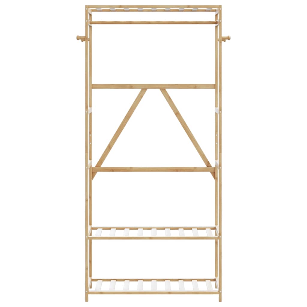 Appendiabiti Vidaxx con ripiani 80x40x175 cm bambù