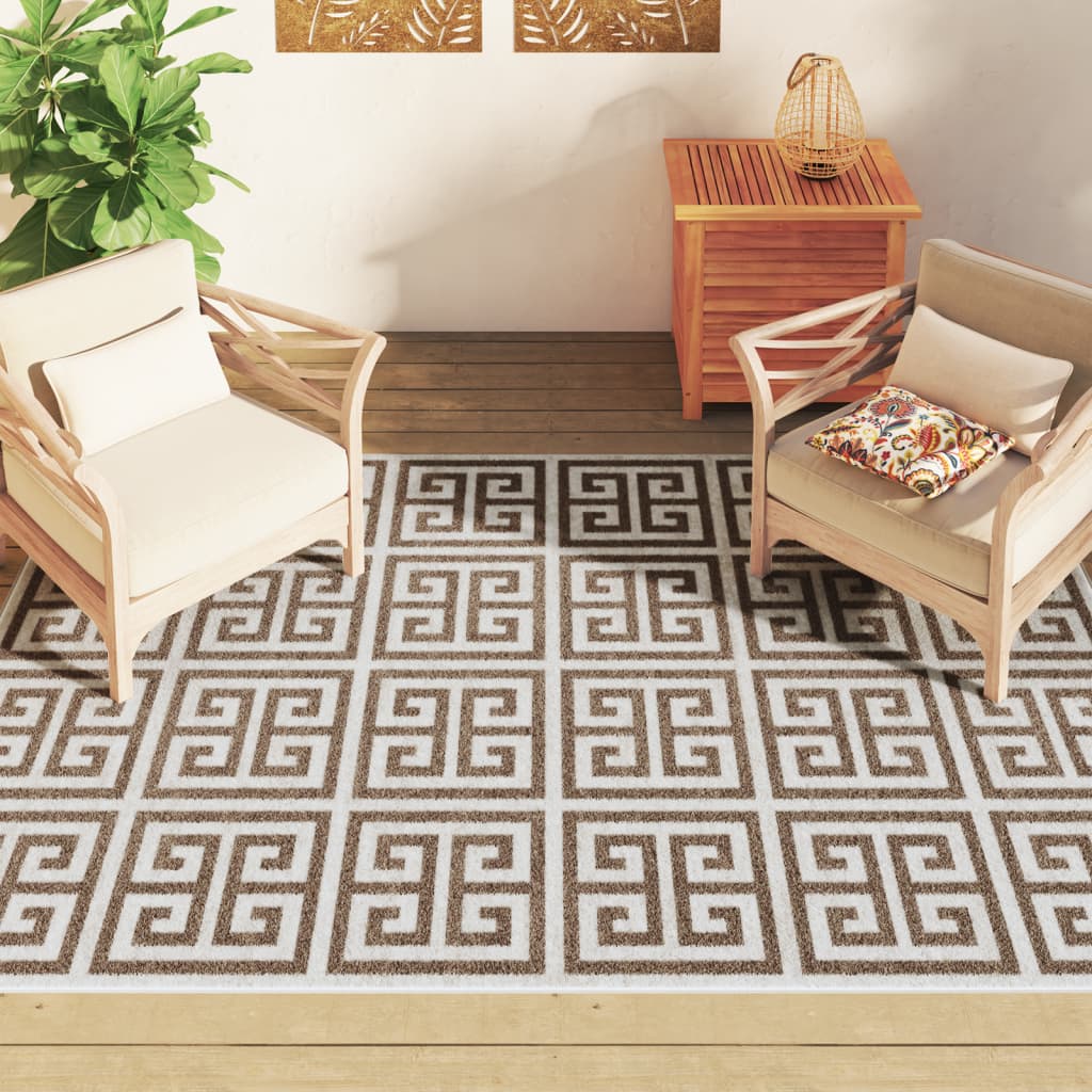 Tappeto Vidaxl per interno al di fuori di basso -pole 190x300 cm multilorato