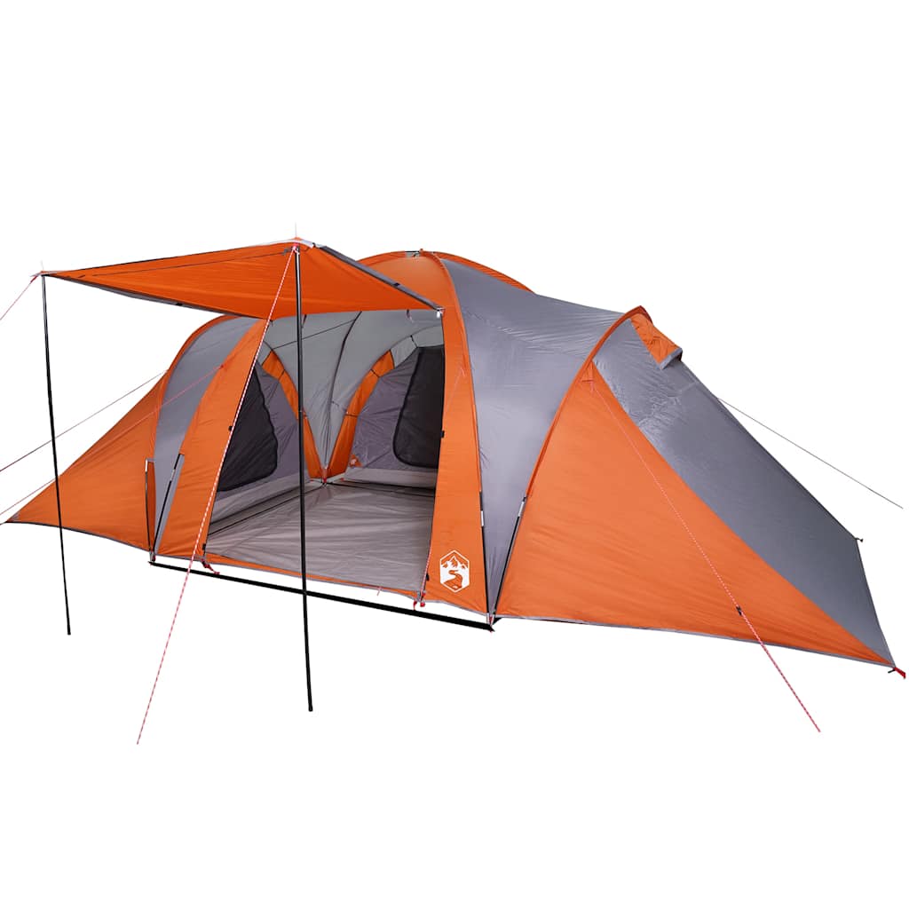 Vidaxl Dome Tenda Grey e arancione impermeabili per 6 persone