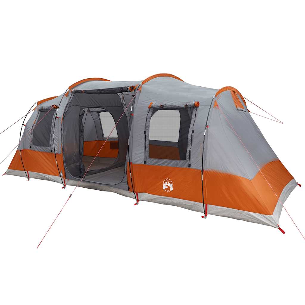 Tienda de túnel Vidaxl 4 personas impermeables grises y naranja