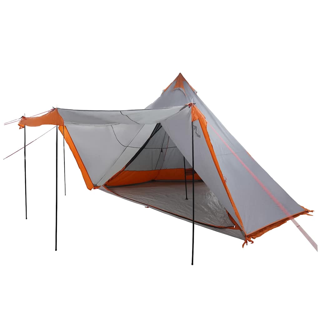 Vidaxl Tipante 6 persone impermeabili grigio e arancione