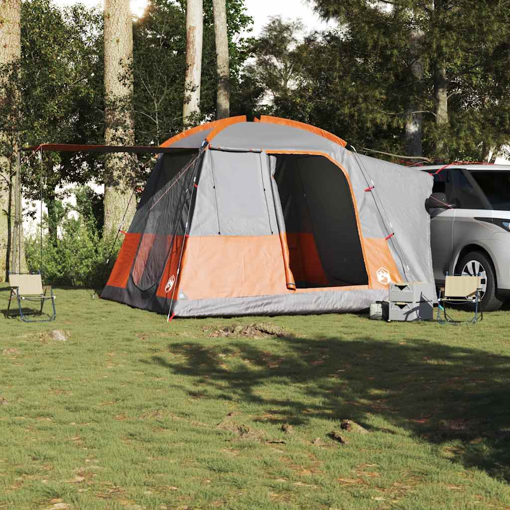 Tenda per auto VidaXL per 4 persone impermeabile grigia e arancione