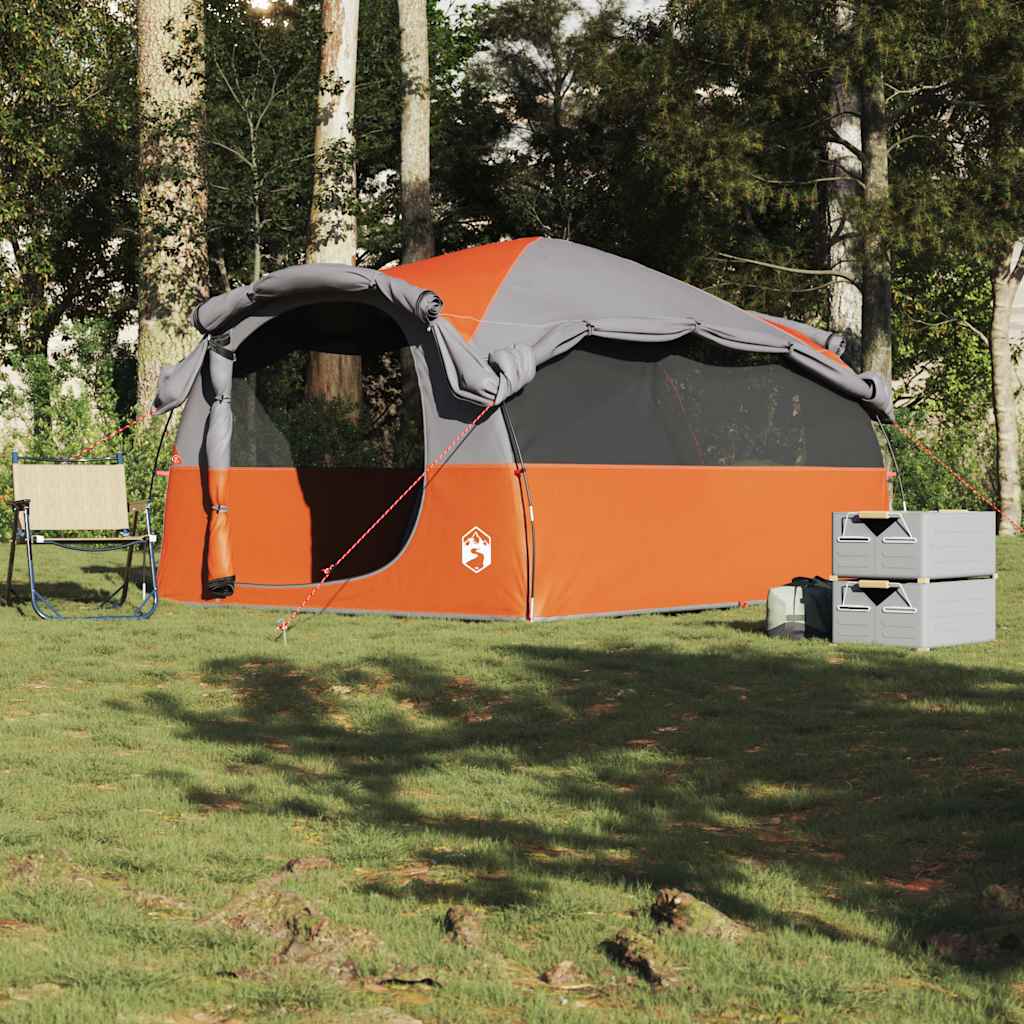 Tenda a tunnel Vidaxx per 6 persone impermeabile grigia e arancione