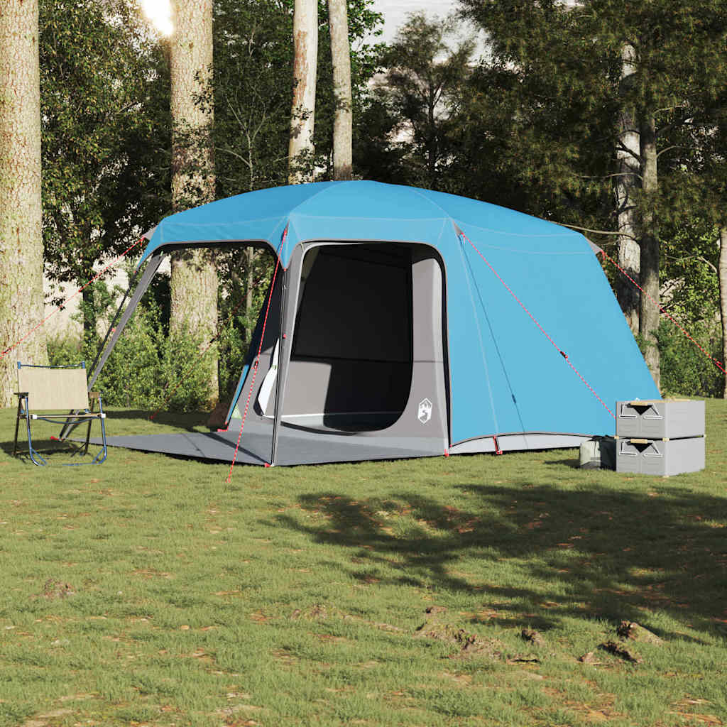 Tenda da campeggio VidaXL con cupola veranda, impermeabile per 5 persone, blu