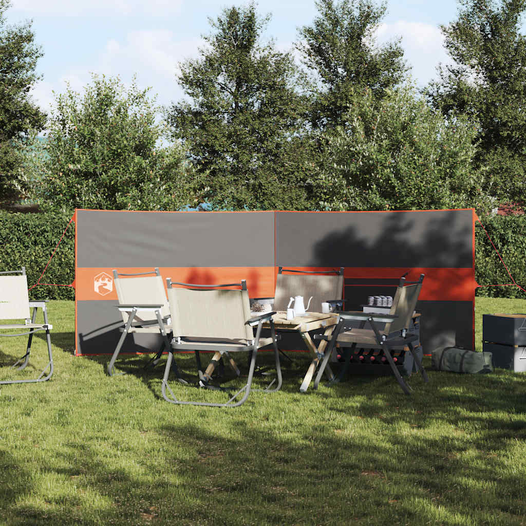 Vidaxx camping parabrisas impermeable 344x120 cm gris y naranja