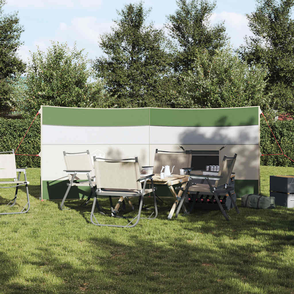 VidaXL parabrisas camping impermeable 340x130 cm verde