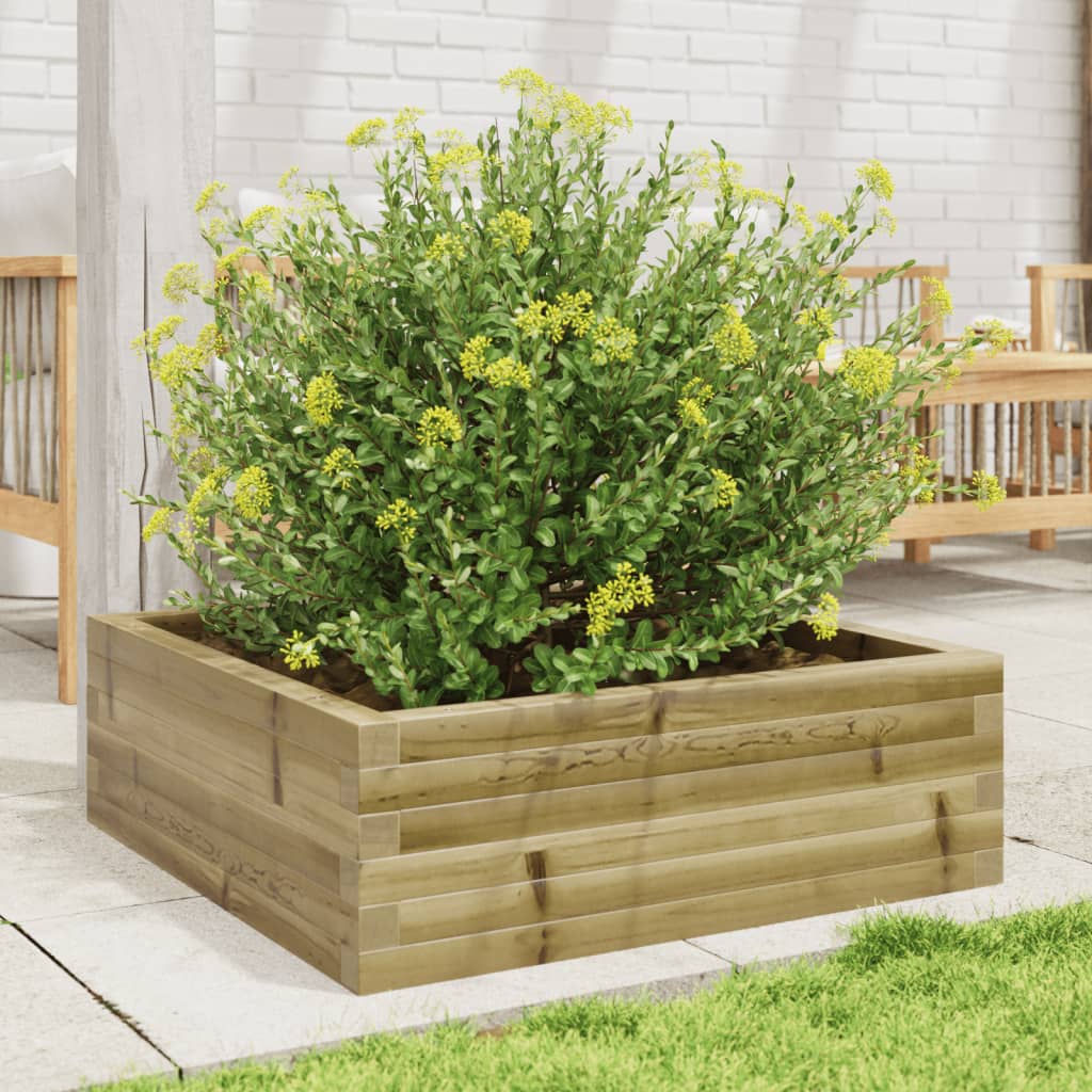 Casella di pianificazione Vidaxl 70x70x23 cm Pine impregnato