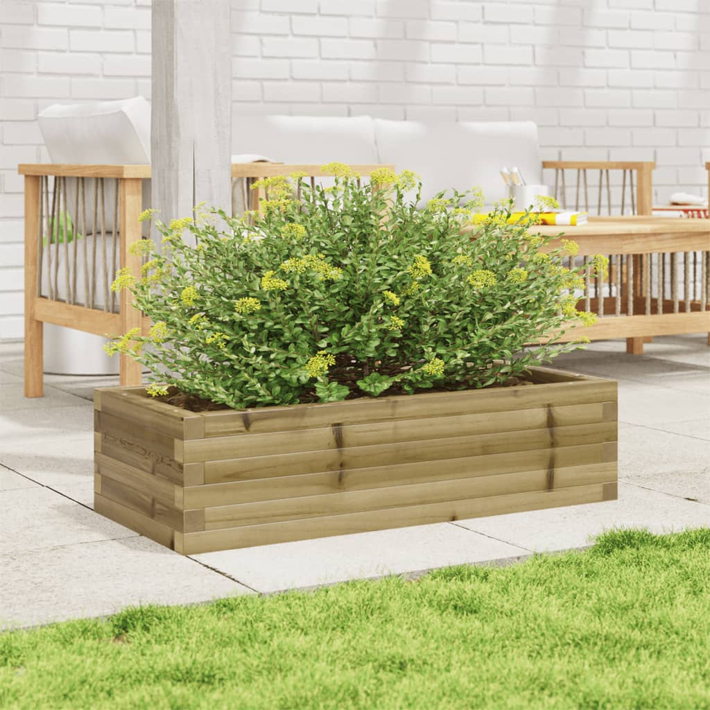 Casella di pianificazione di Vidaxl 90x40x23 cm Pine impregnato