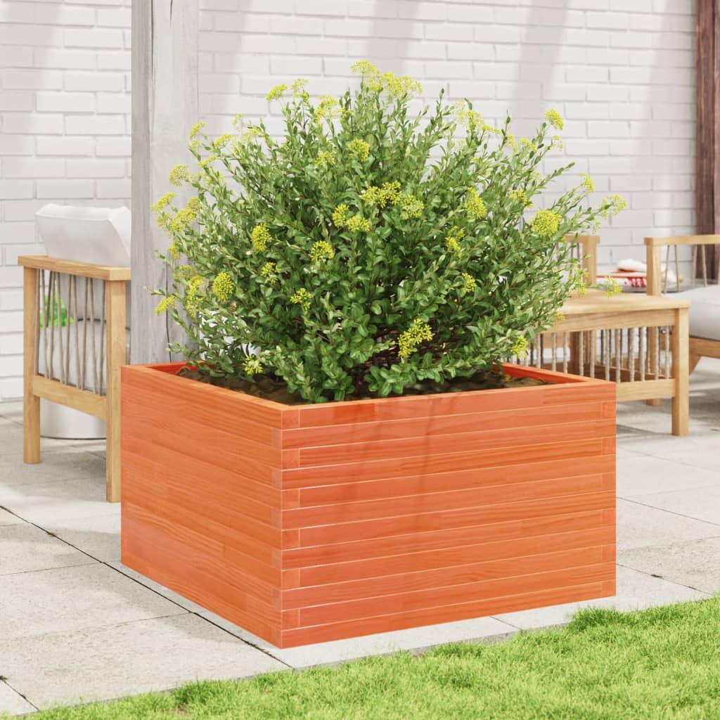 Vidaxl Planning Box 80x80x45.5 cm de pino sólido marrón marrón