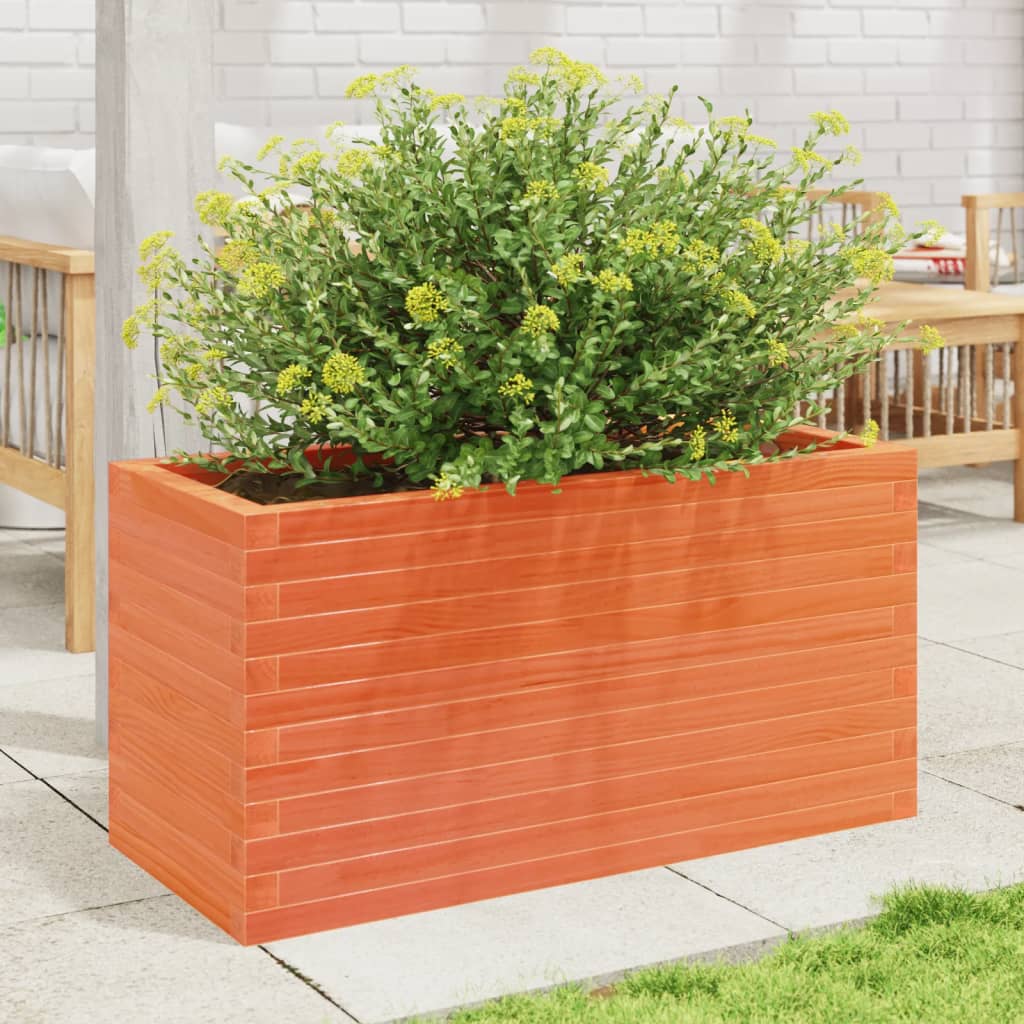 Vidaxl Plannbak 90x40x45.5 cm Basco di pino solido marrone