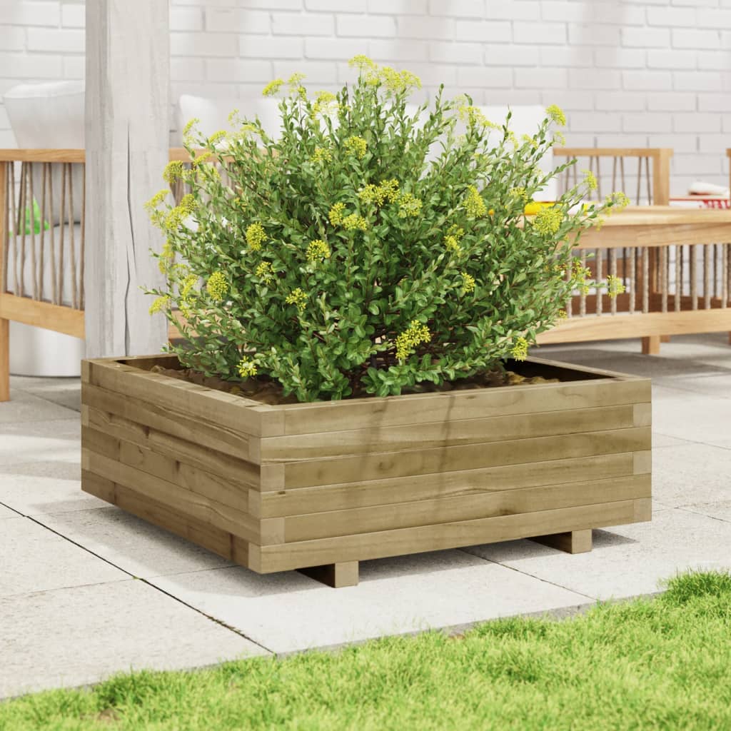 Vidaxl Planter Big 70x70x26.5 cm Pine impregnado