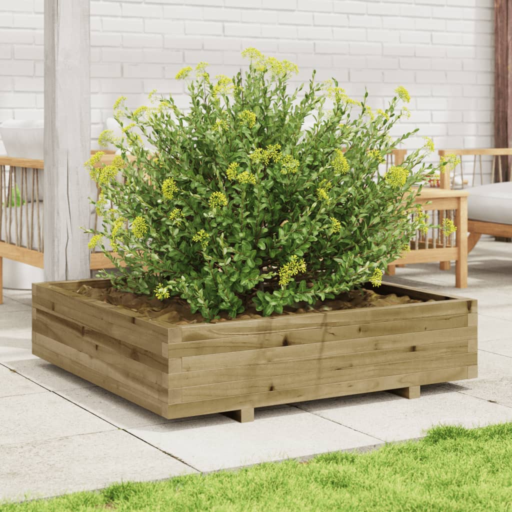 Casella di pianificazione Vidaxl 100x100x26.5 cm Pine impregnato