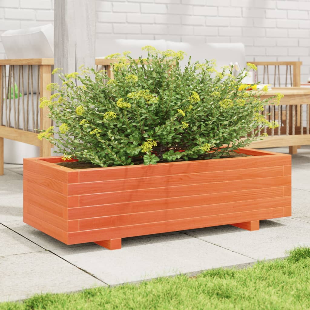 Vidaxl Planning Box 90x40x26.5 cm de pino sólido marrón