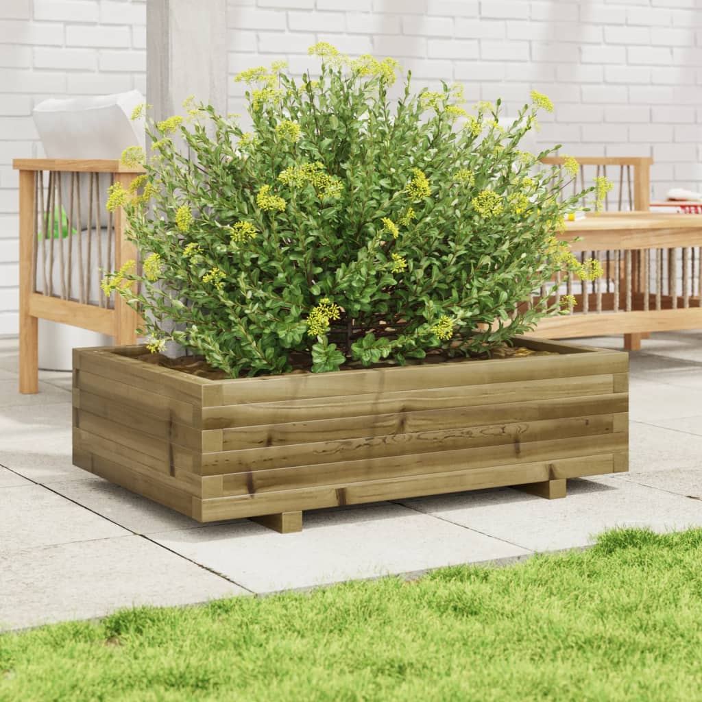 Casella di pianificazione Vidaxl 90x60x26.5 cm in legno di pino impregnato