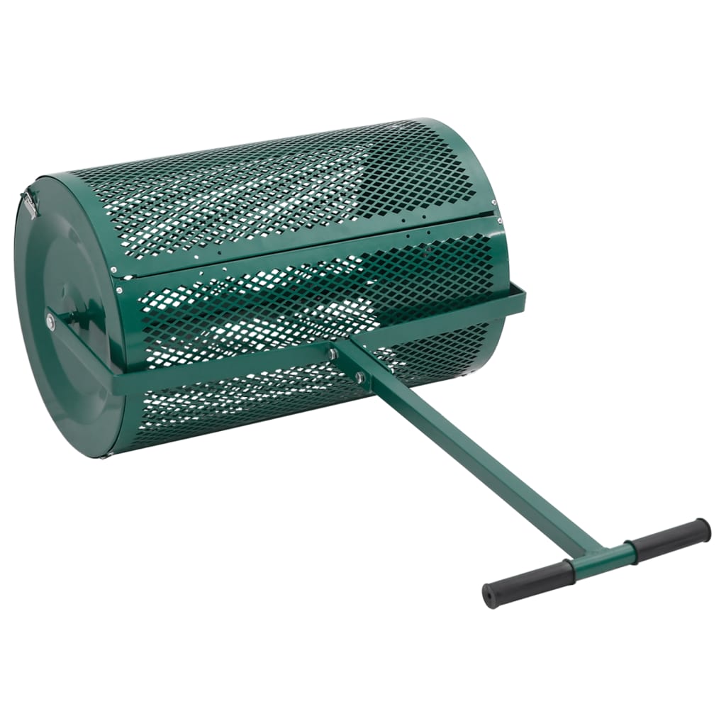 Vidaxl compoststrooier 75l ø40x60 cm staal groen