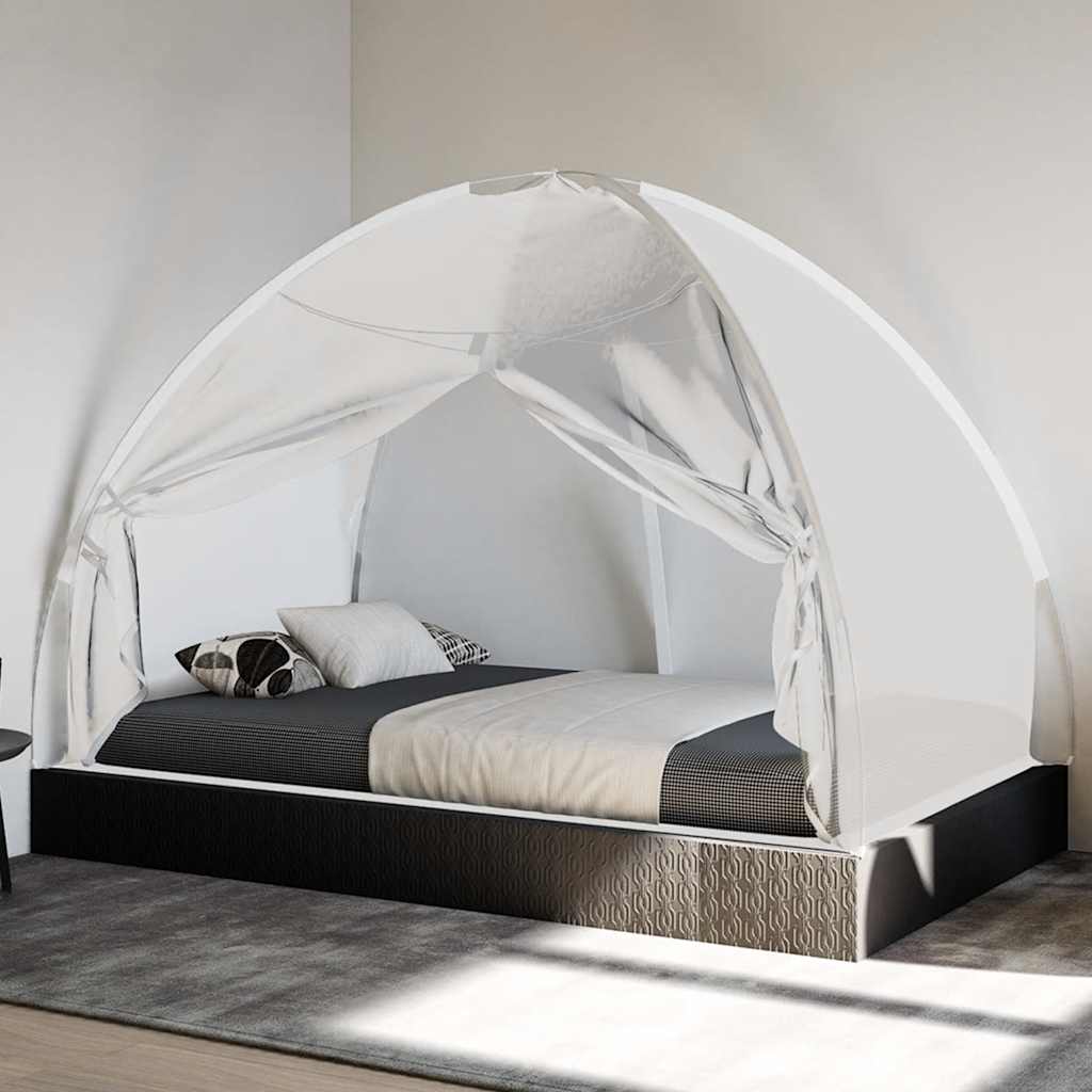 Vidaxl Mosquito Net con porte Mongolia 220 mesh 200x120x130 cm bianco