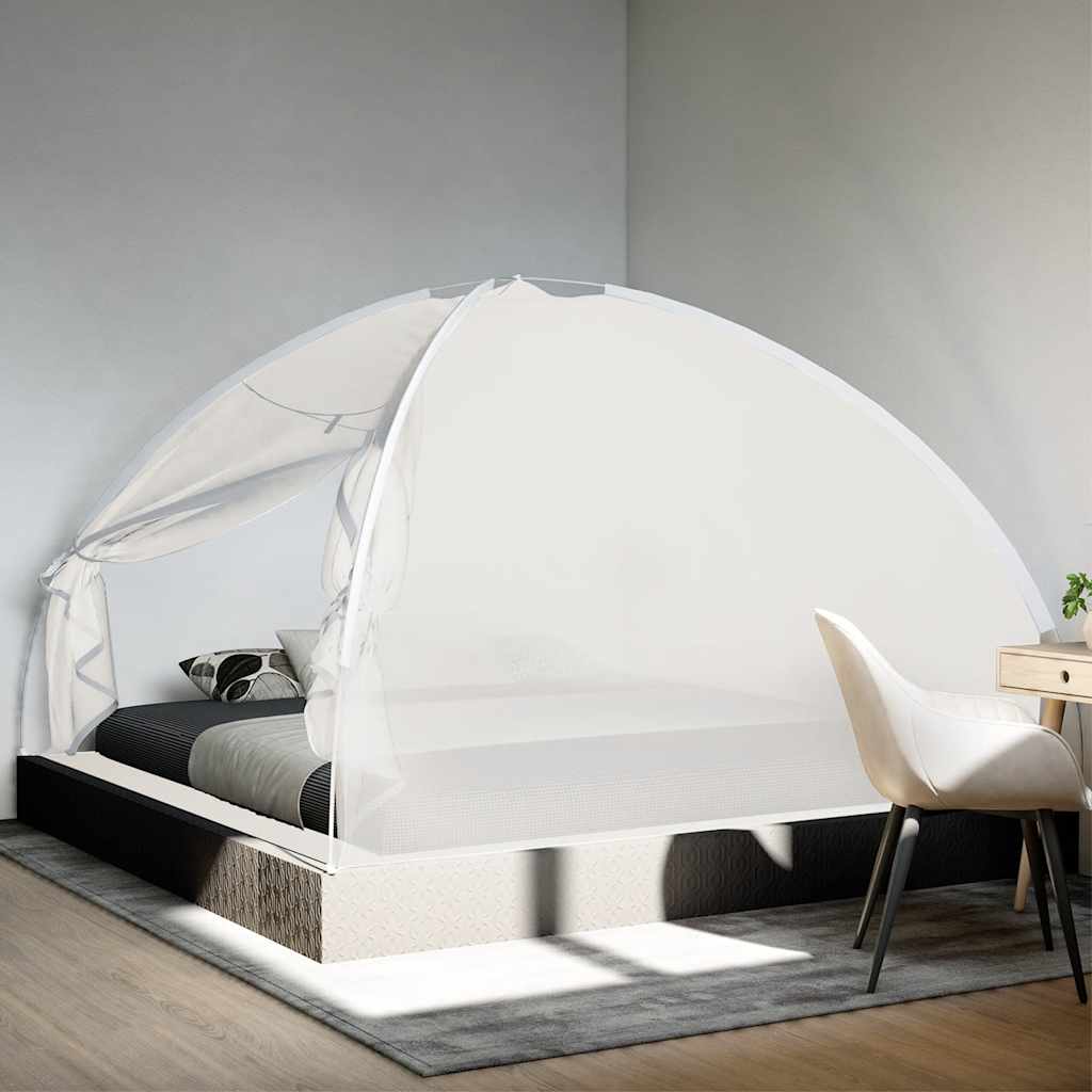 Vidaxl Mosquito Neta con puertas Mongolia 220 Mesh 200x200x130 cm blanco