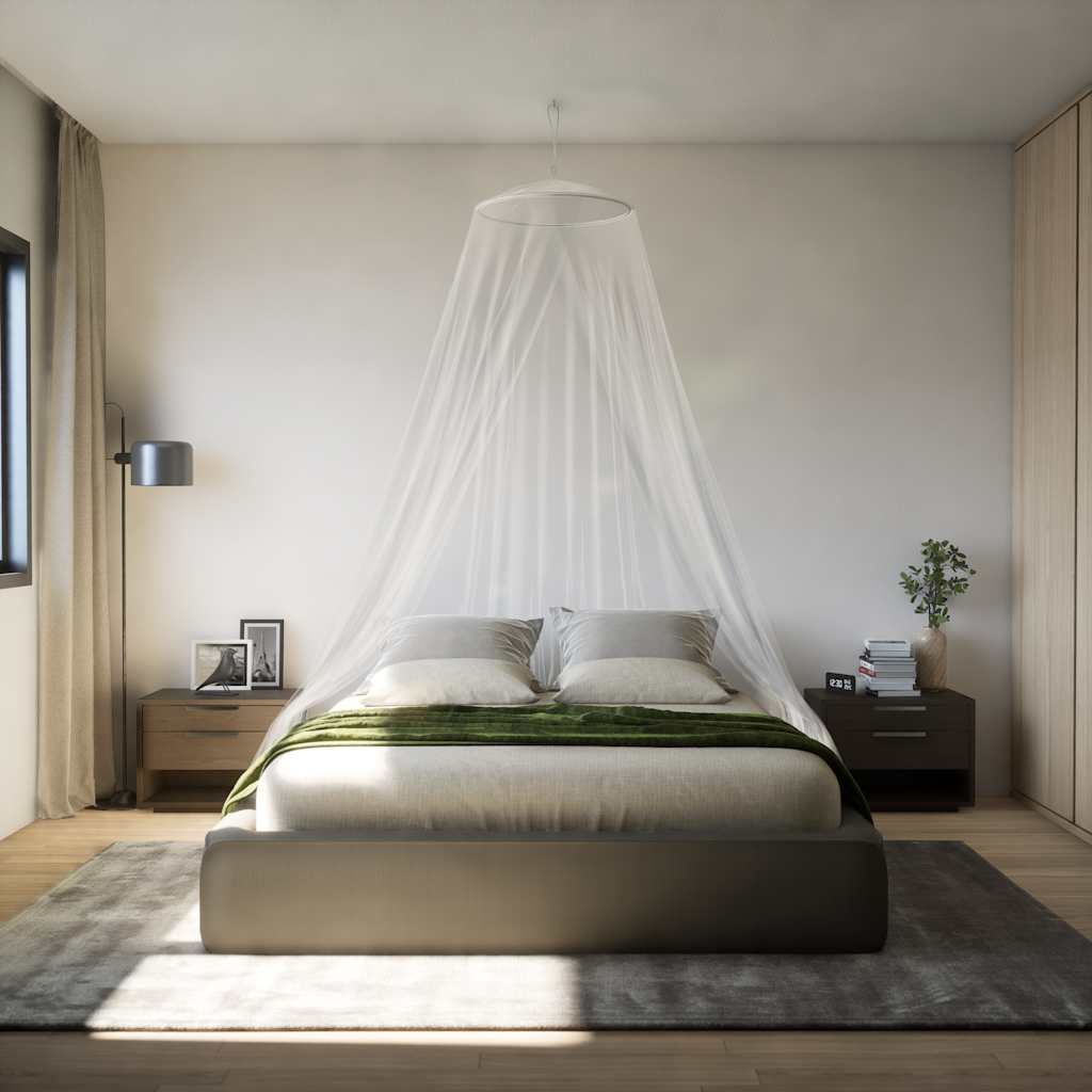 Vidaxl Mosquito Net per letto 220 mesh 56x56x220 cm bianco