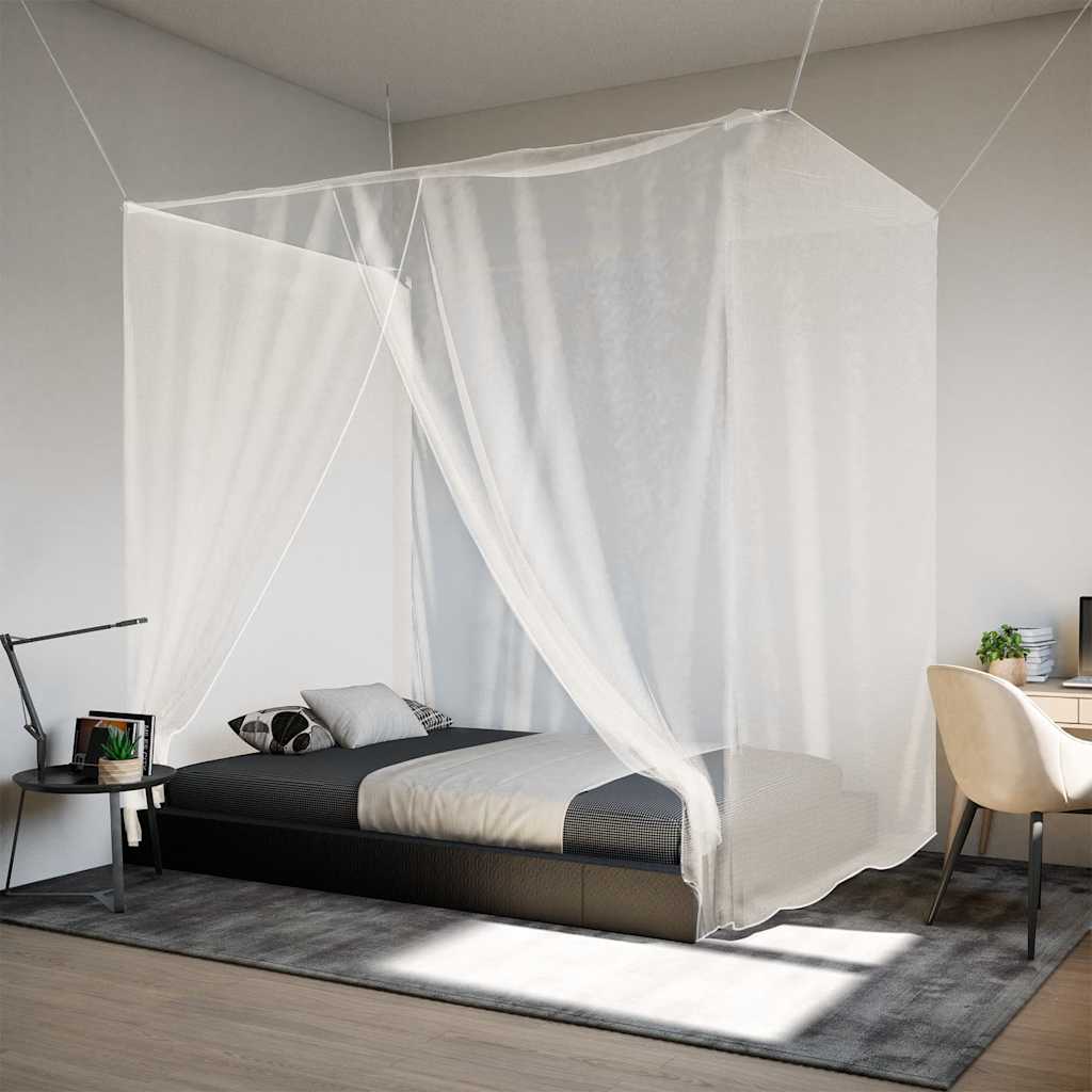 Vidaxl sospeso Mosquito Net 156 mesh 220x120x150 cm bianco