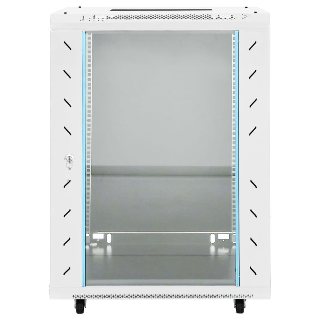 Gabinete de red Vidaxl con ruedas rotativas 15h 19 IP20 53x40x80 cm