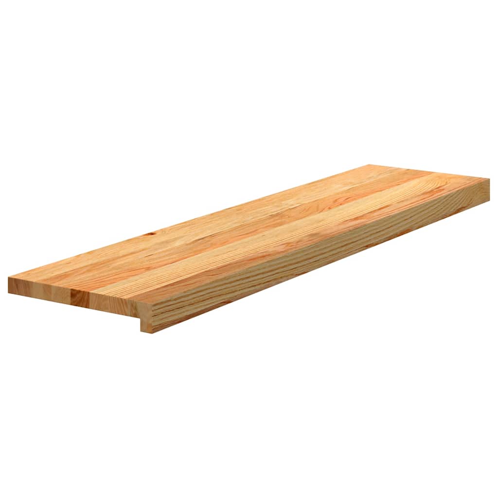 Vidaxl traptreden 4 st 100x25x2 cm massief eikenhout lichtbruin