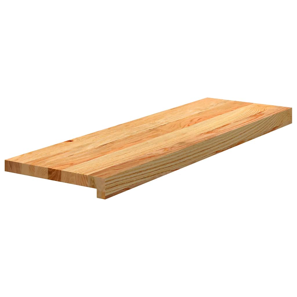 Vidaxl traptreden 4 st 80x30x2 cm massief eikenhout lichtbruin