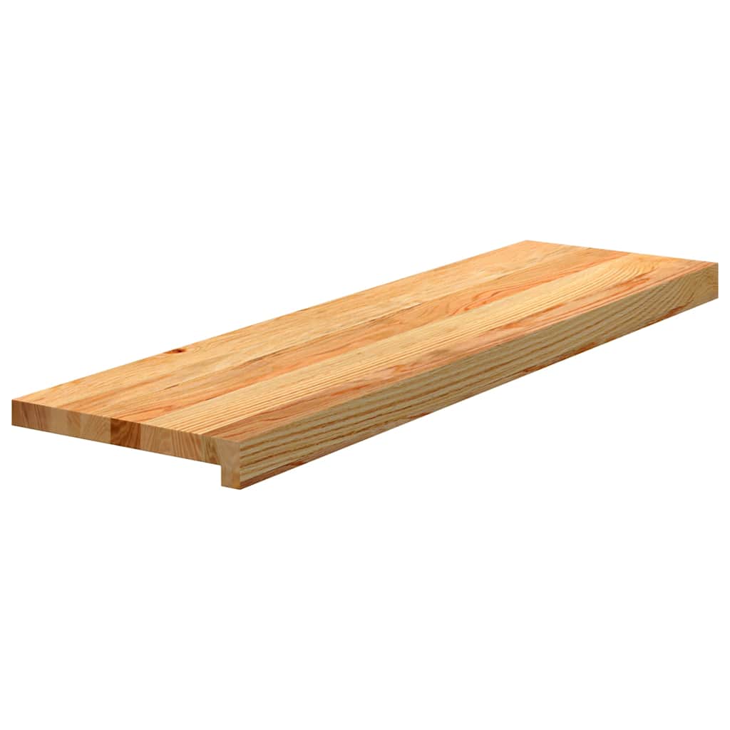 Vidaxl traptreden 4 st 90x30x2 cm massief eikenhout lichtbruin