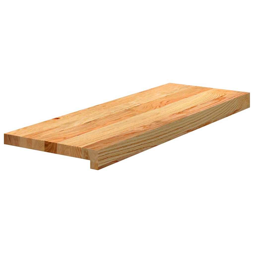 Vidaxl traptreden 8 st 70x25x2 cm massief eikenhout lichtbruin
