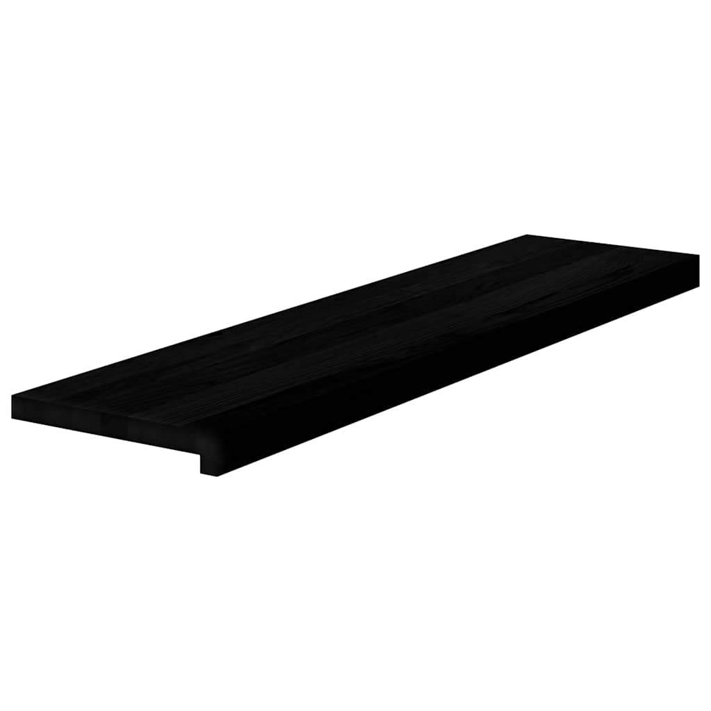 Vidaxl traptreden 4 st 100x25x2 cm massief eikenhout donkerbruin