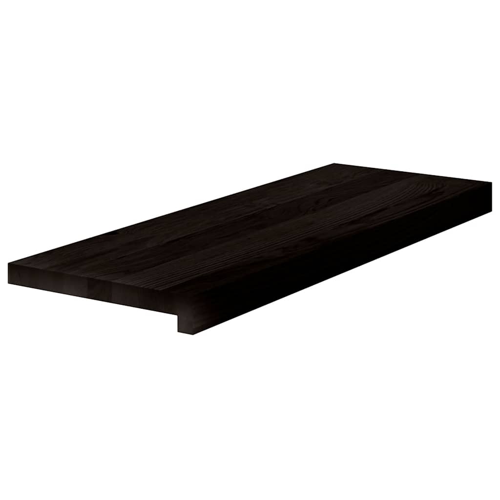 Vidaxl pasos 2 st 70x30x2 cm roble sólido marrón oscuro