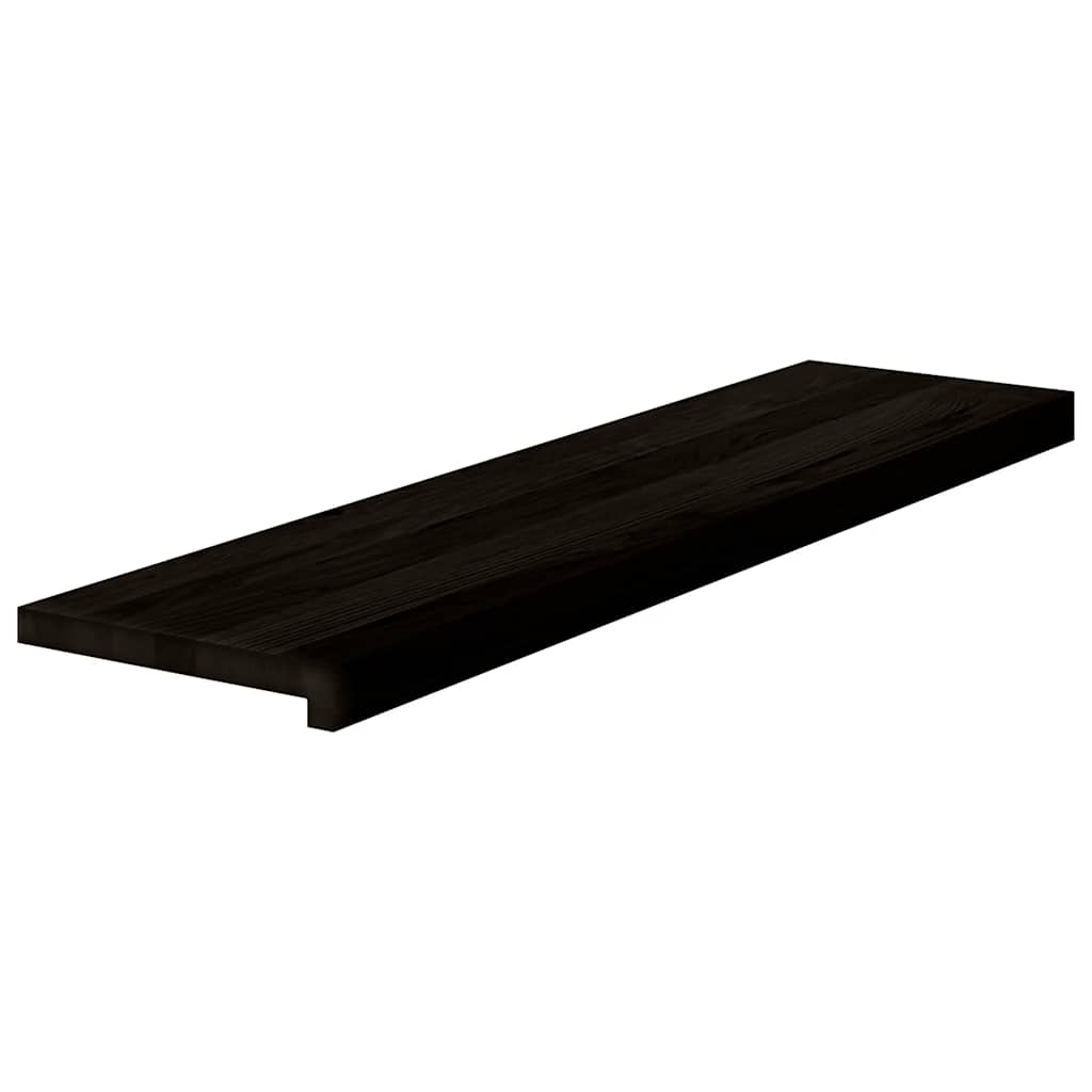 Vidaxl pasos 2 st 100x30x2 cm de roble sólido marrón oscuro