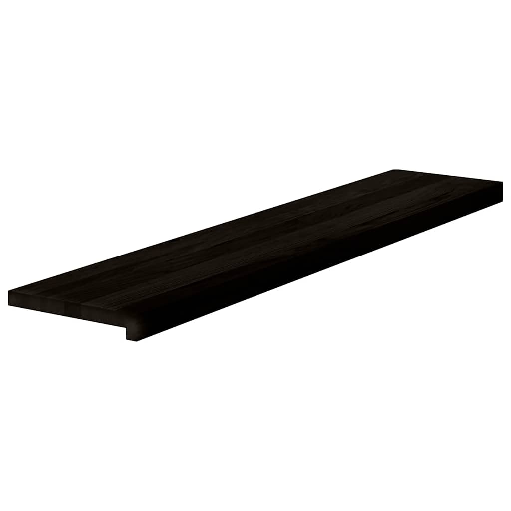 Vidaxl pasos 2 st 120x30x2 cm de roble sólido marrón oscuro