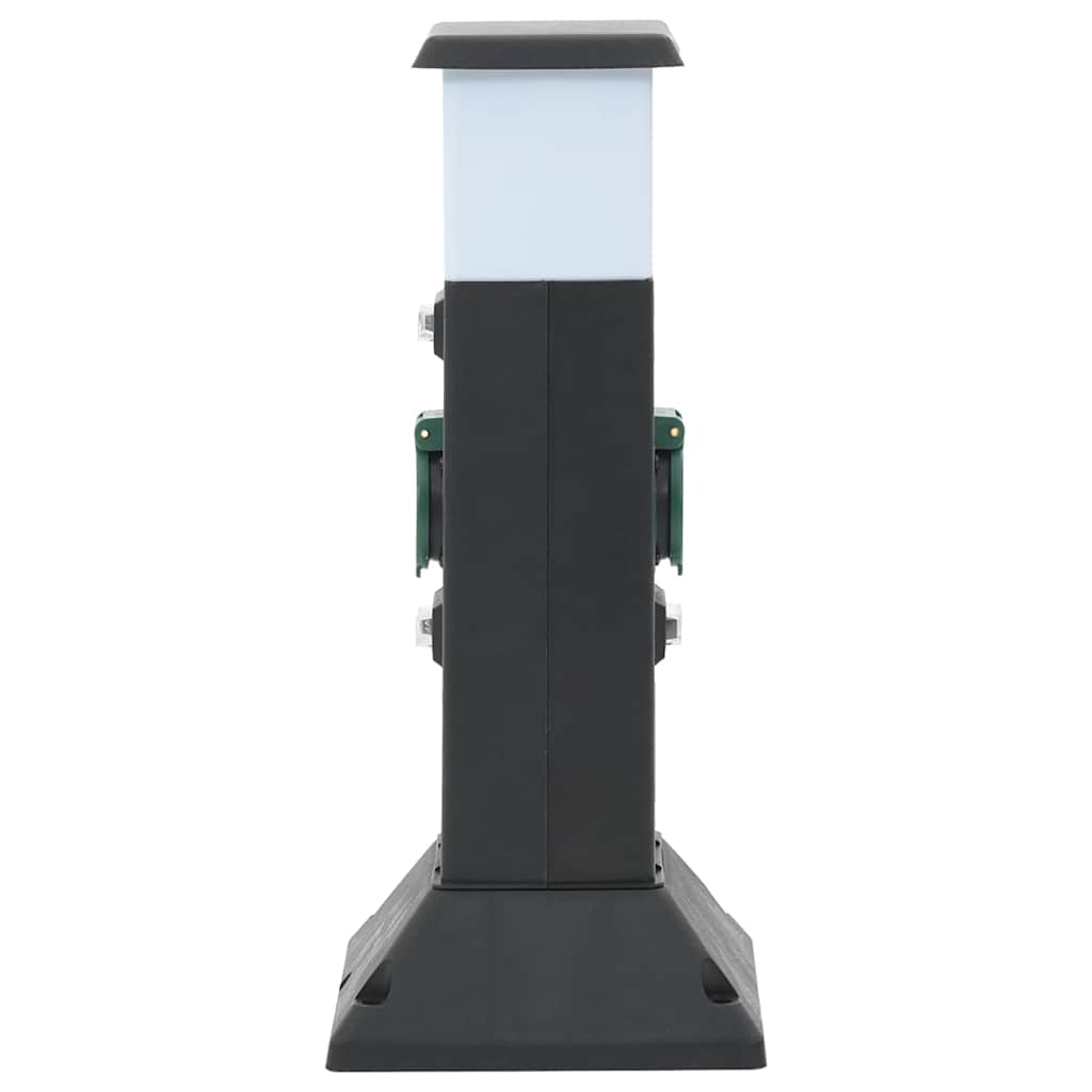 Vidaxl Garden Stop contatto con lampada e perno di terra 2 vie 16x16x39,5 cm