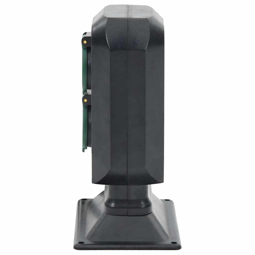 Vidaxl Garden Stop Contact and Ground Pin a 2 vie 15.5x11x24 cm nero e verde