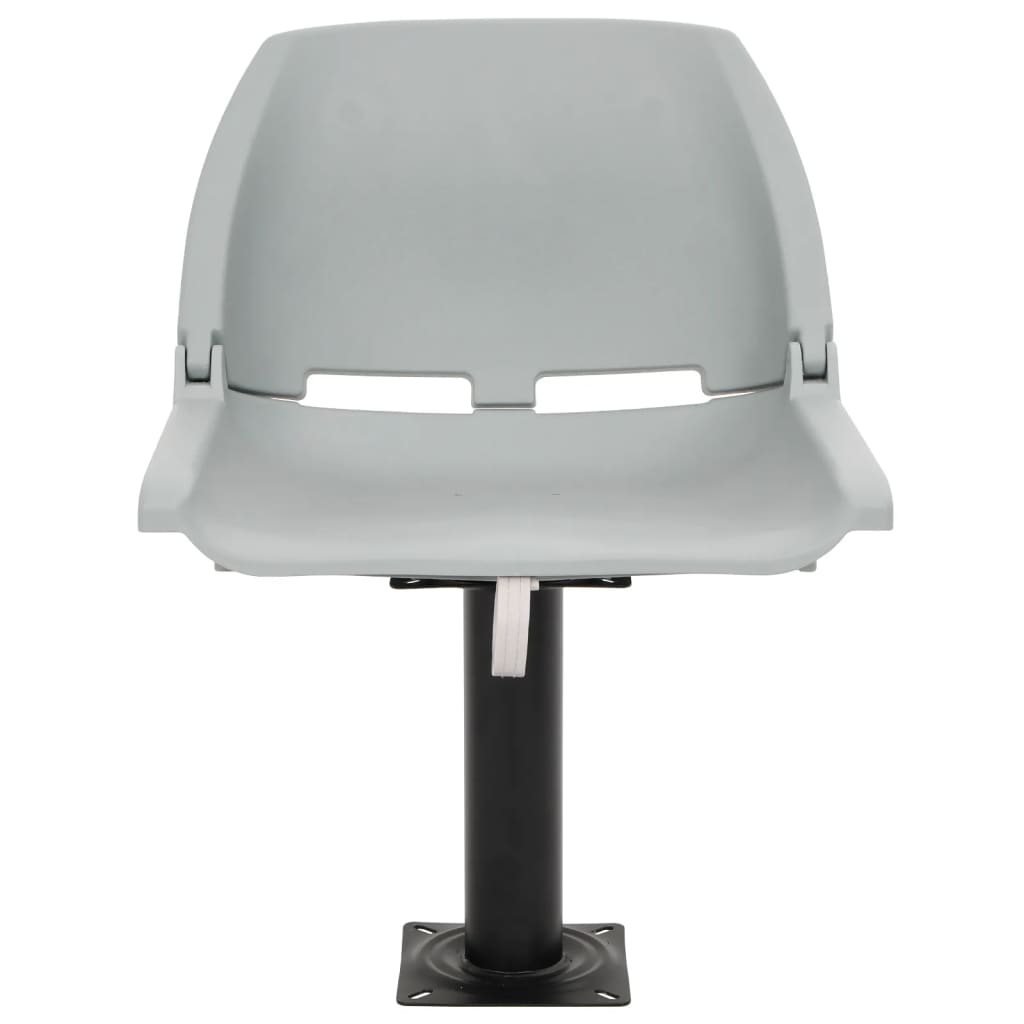 Vidaxl 4-delige bootstoelenset inklapbaar 48x51x41 cm grijs