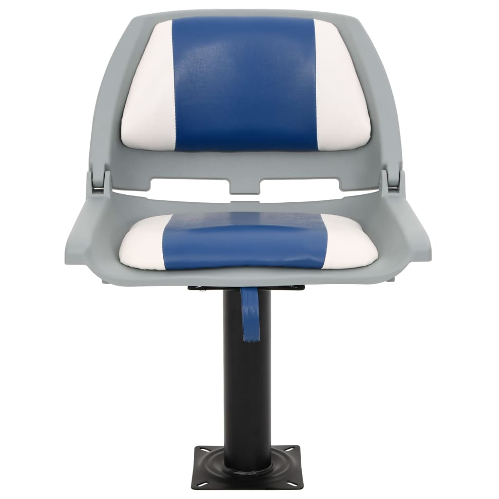 Set di sedie da barca pieghevoli Vidaxx 2 pezzi 48x51x41 cm blu e bianco