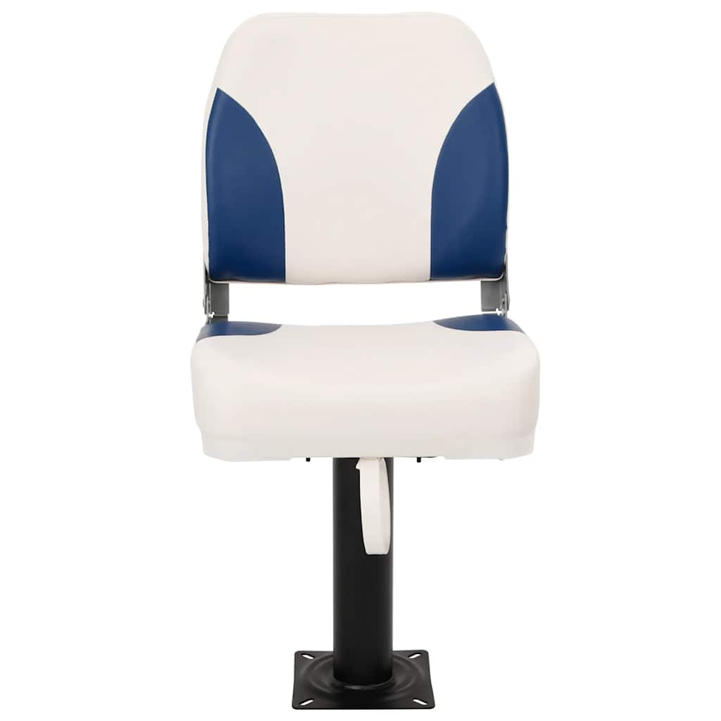 Set 1 sedia da barca Vidaxx pieghevole 41x36x48 cm blu e bianco