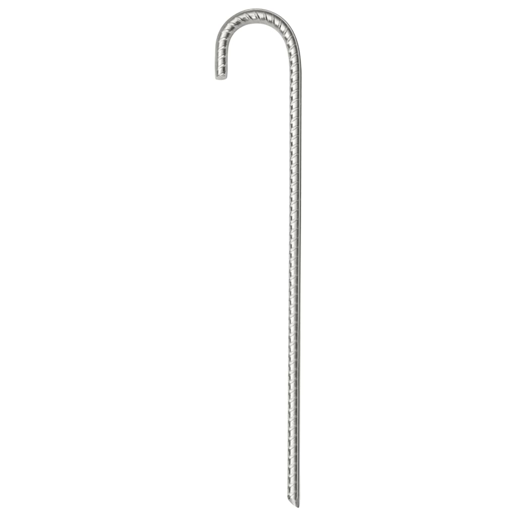 Pegas de tienda Vidaxl 12 St Ø10 mm 37 cm de acero galvanizado