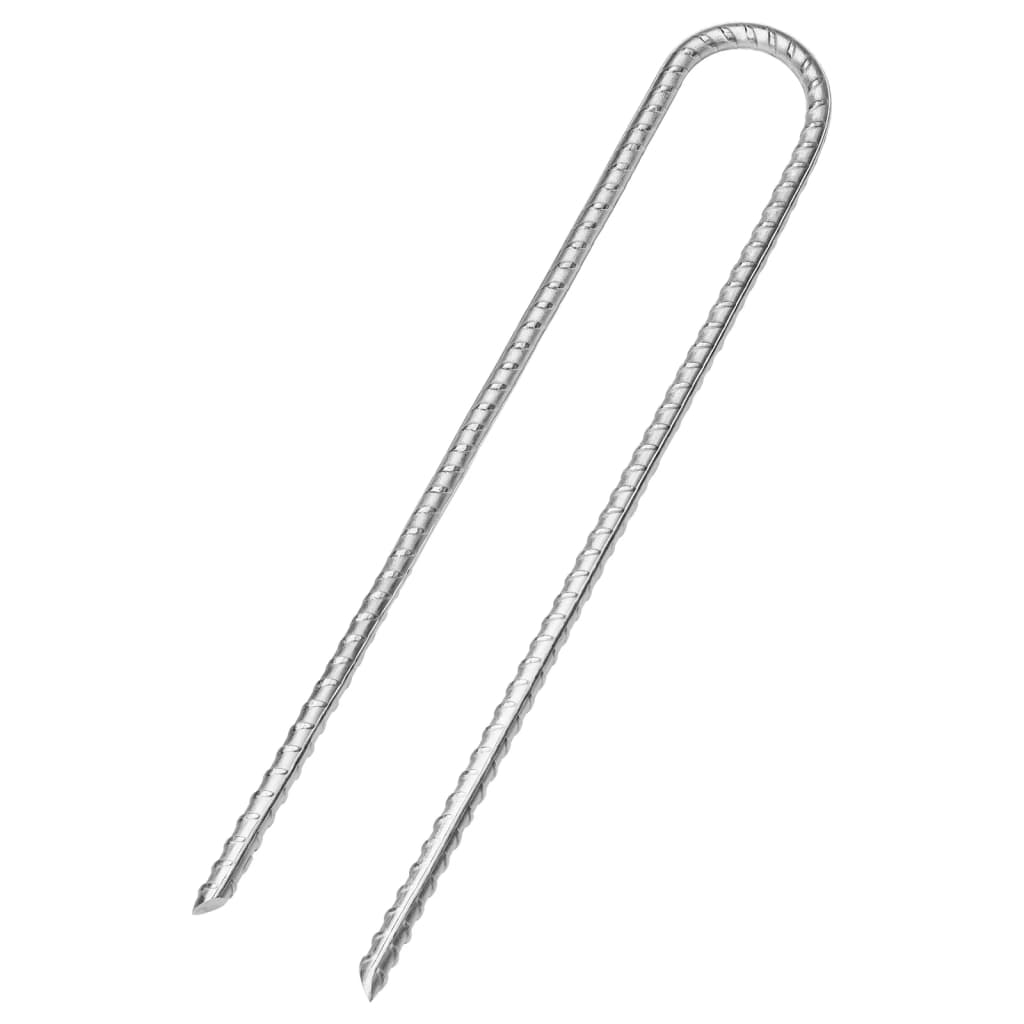 Vidaxl tentharingen 12 st u-vormig ø7 mm 30 cm gegalvaniseerd staal