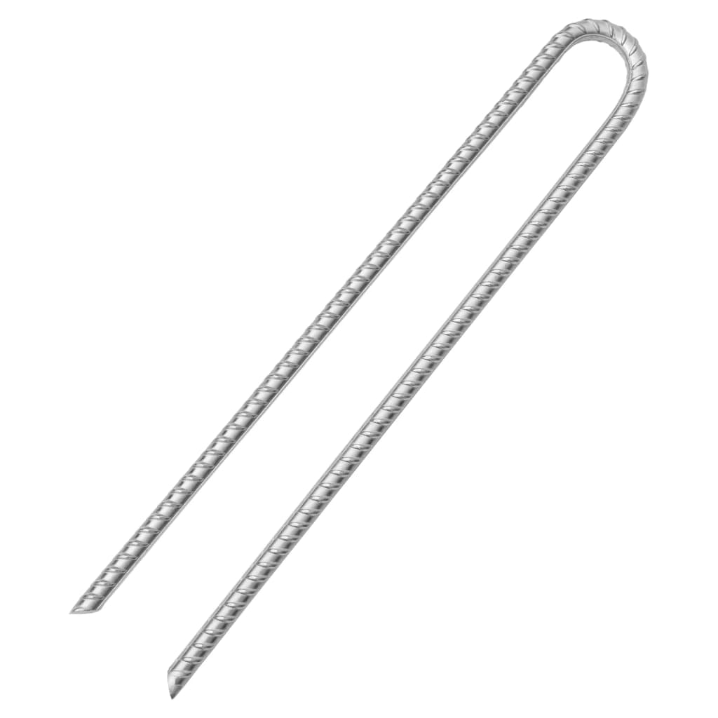 PEGAS DE TENTA VIDAXL 12 PCS en forma de U Ø12 mm 41.5 cm de acero galvanizado