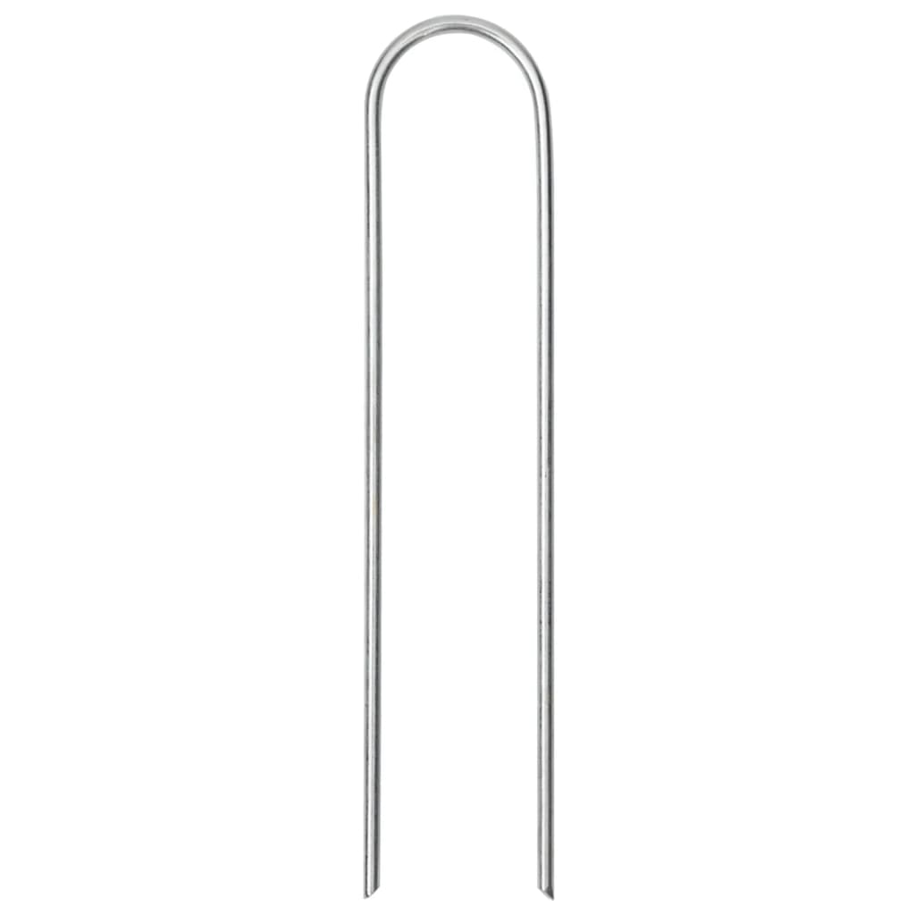 Picchetti da terra Vidaxx 25 pz a forma di U 15x3,5 cm in acciaio zincato