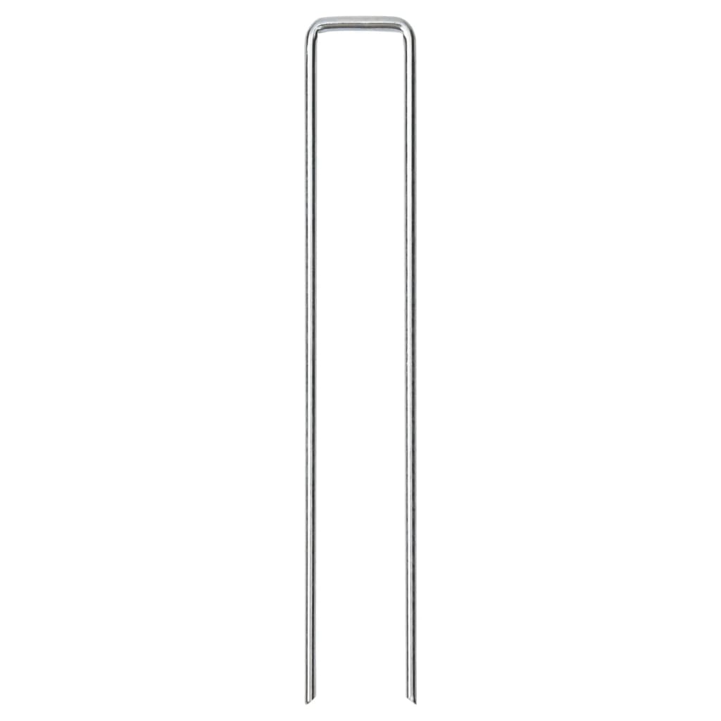 Picchetti da terra Vidaxx 25 pz a forma di U 20x3,5 cm in acciaio zincato